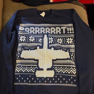 Navy Blue Graphic Men's Sweater